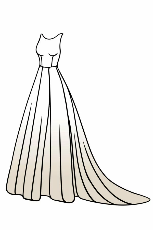 Schlichtes Brautkleid